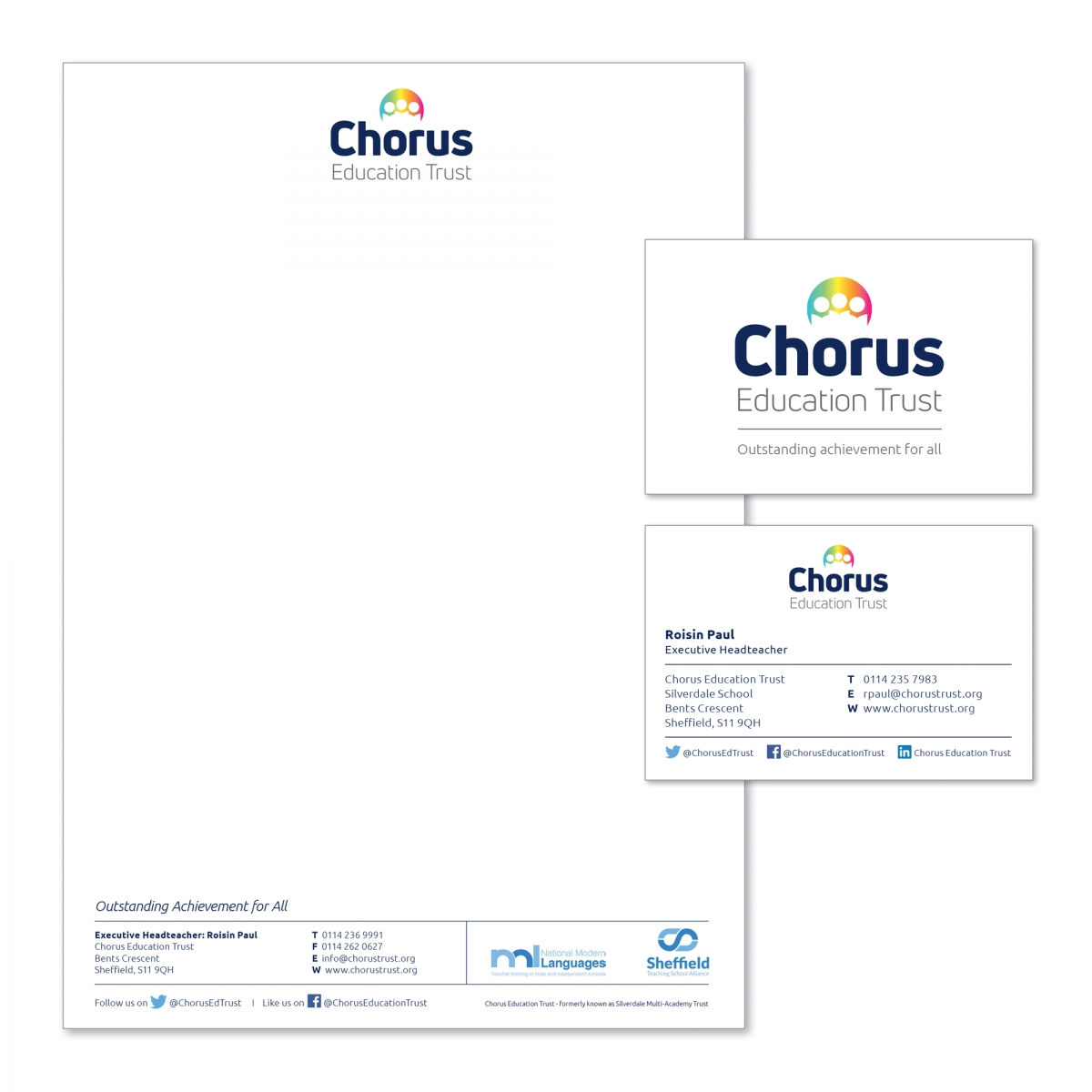 Letterhead and double-sided business card