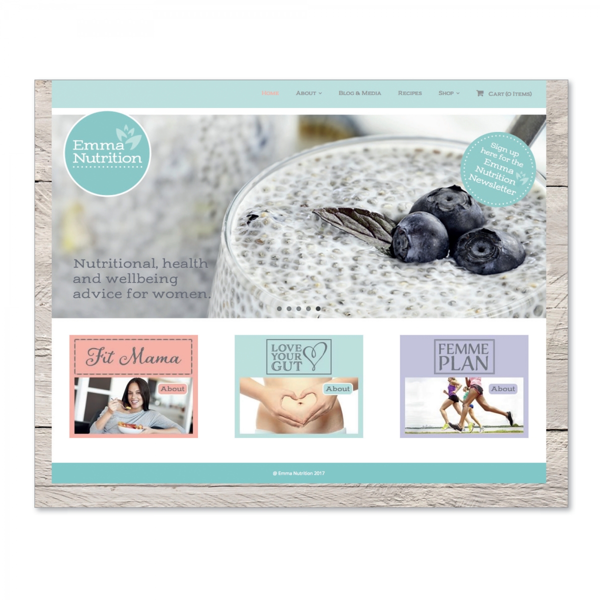 Concept, design and build website - Nutritional Advice for Women