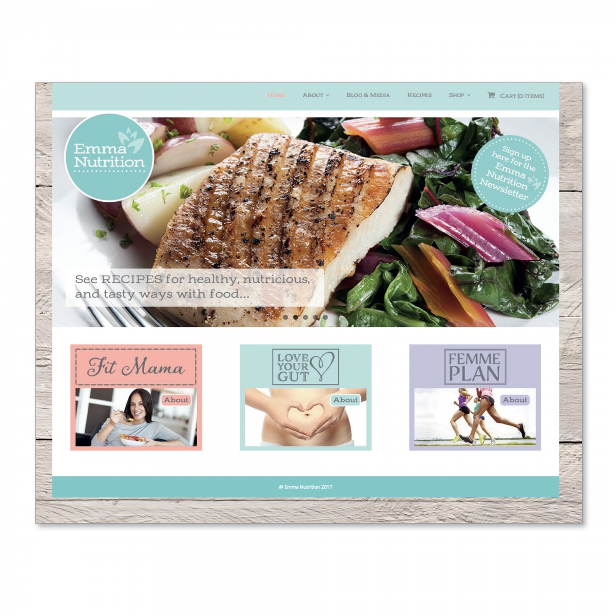 Concept, design and build website - Recipe banner