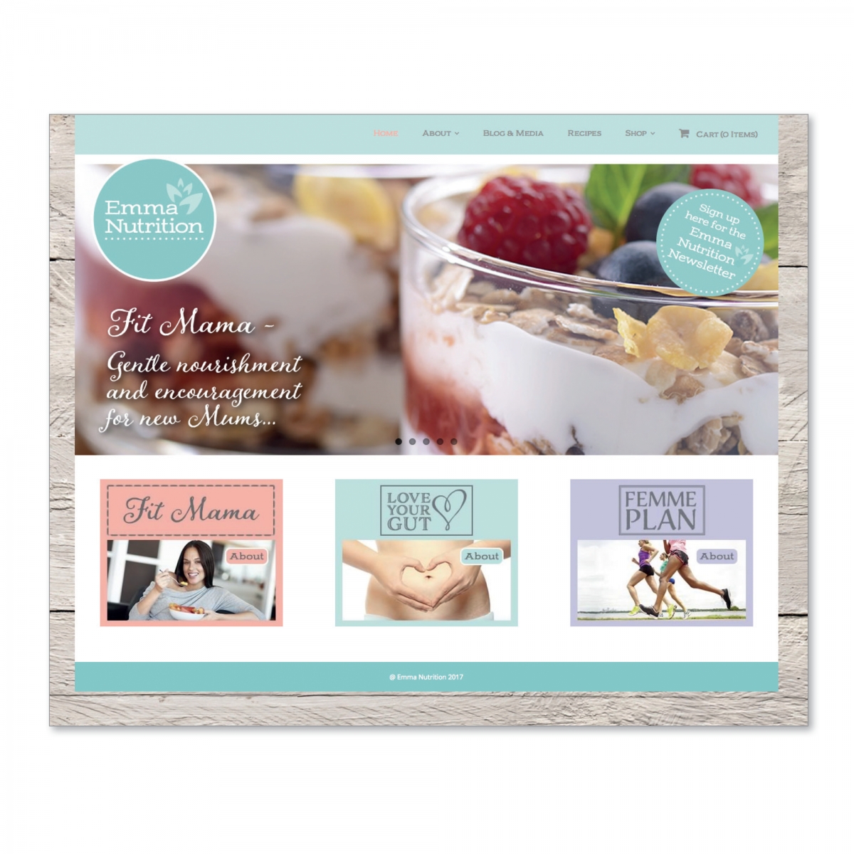 Concept, design and build website - Fit Mamma banner