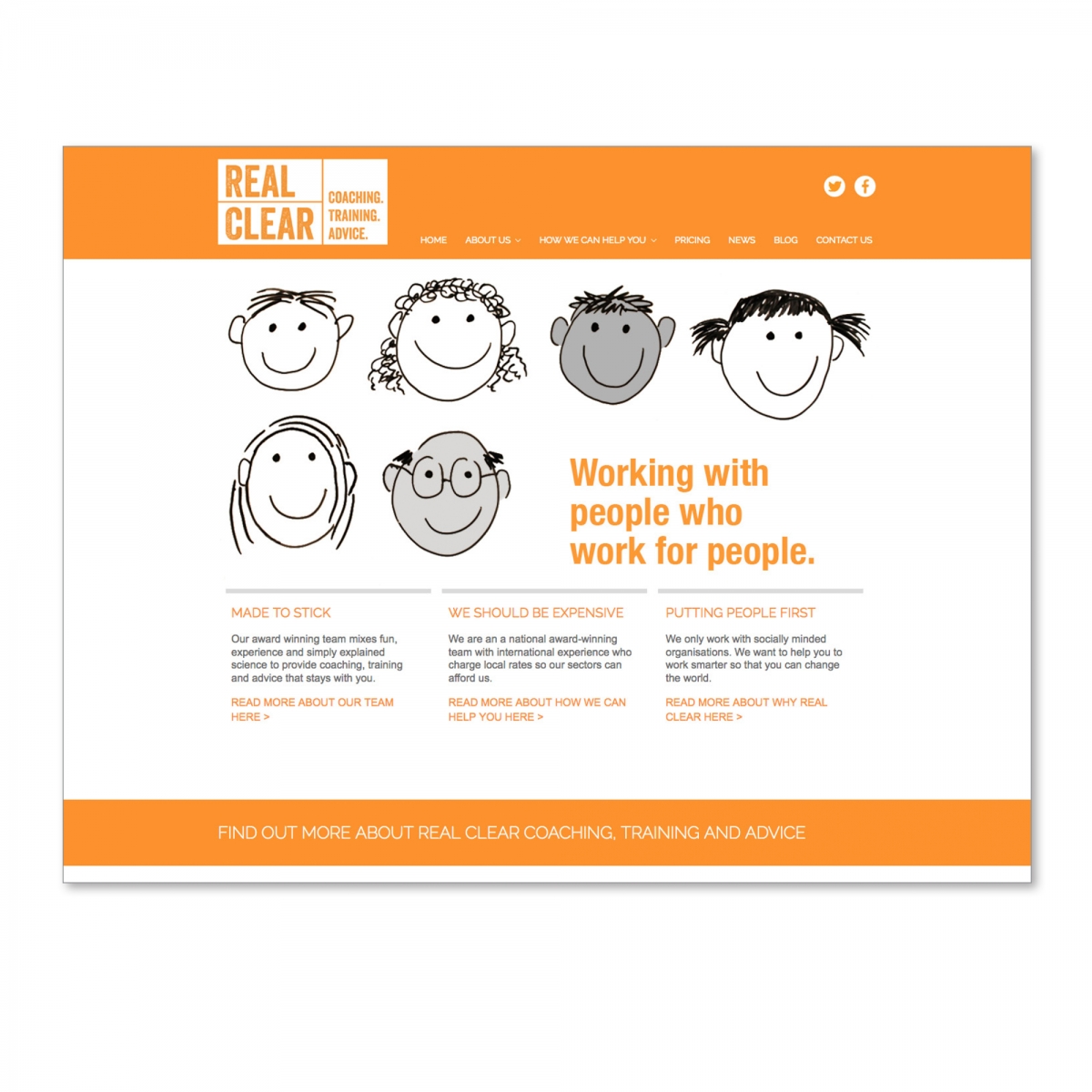 Concept, design and build of website – Working with People banner