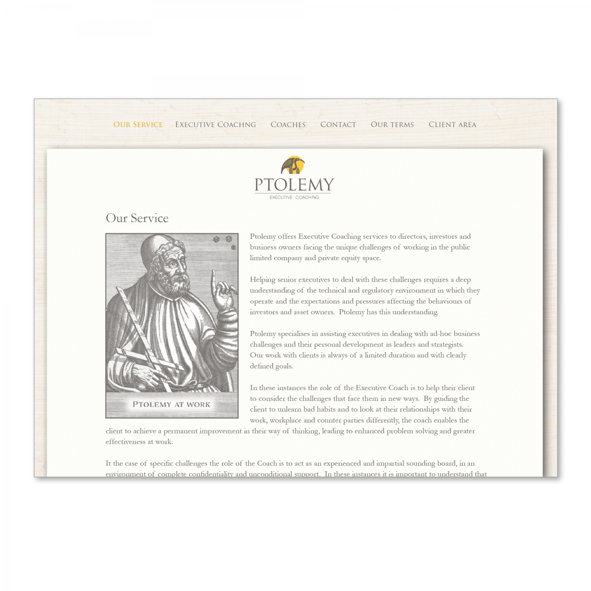 Design and build website - Our Service page