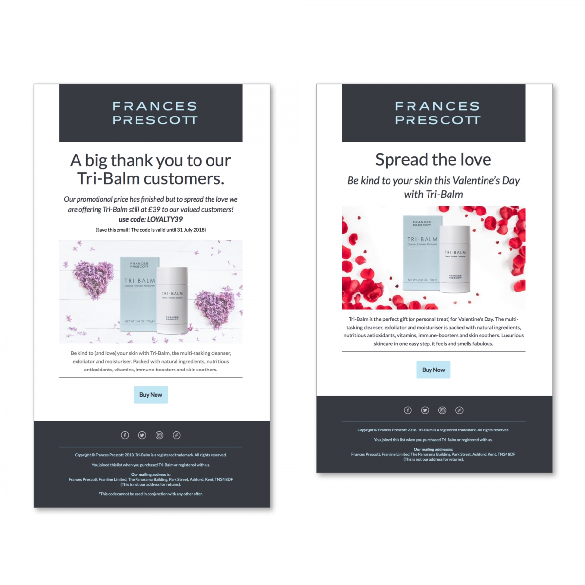 Email marketing – Loyalty and Valentines