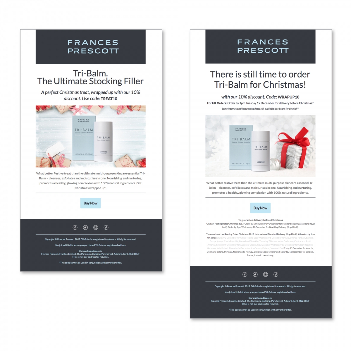 Email marketing campaign – December