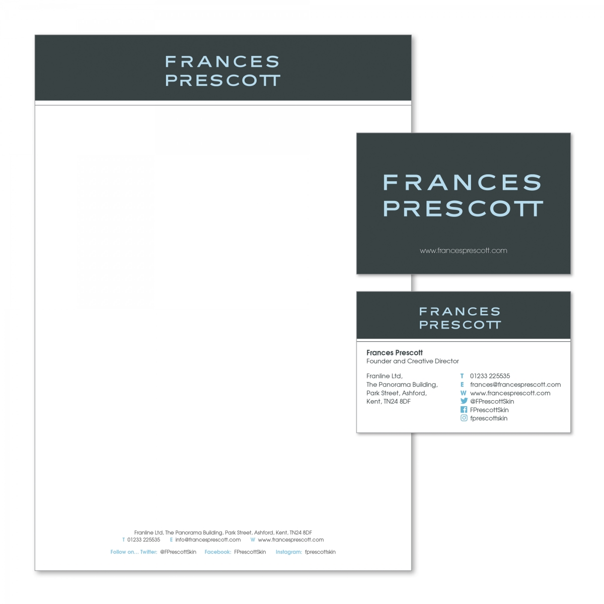 Letterhead and double-sided business card
