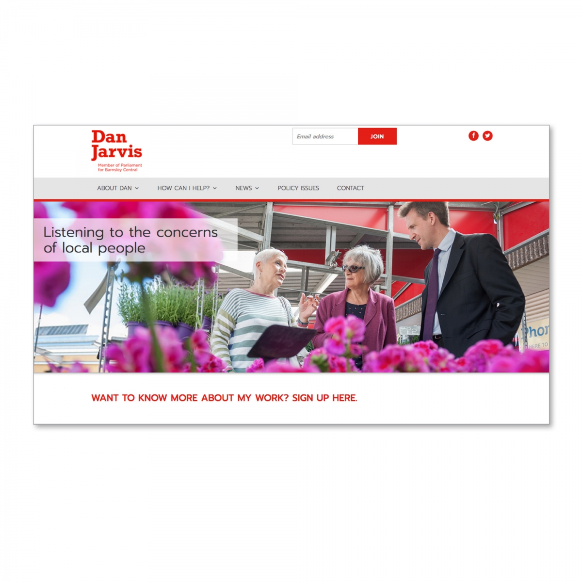 Design website - Home page - Listening banner