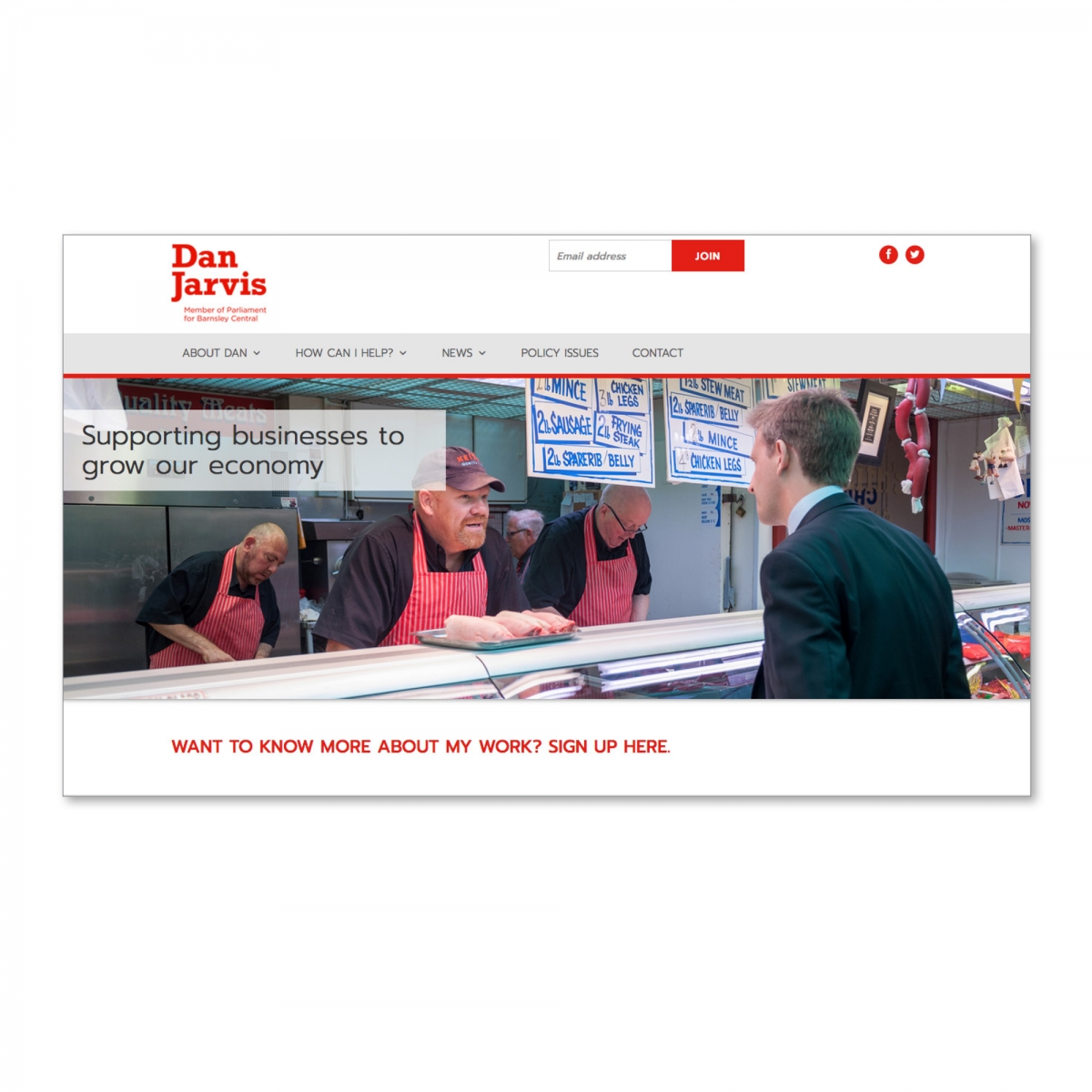 Design website - Home page - Supporting Businesses banner