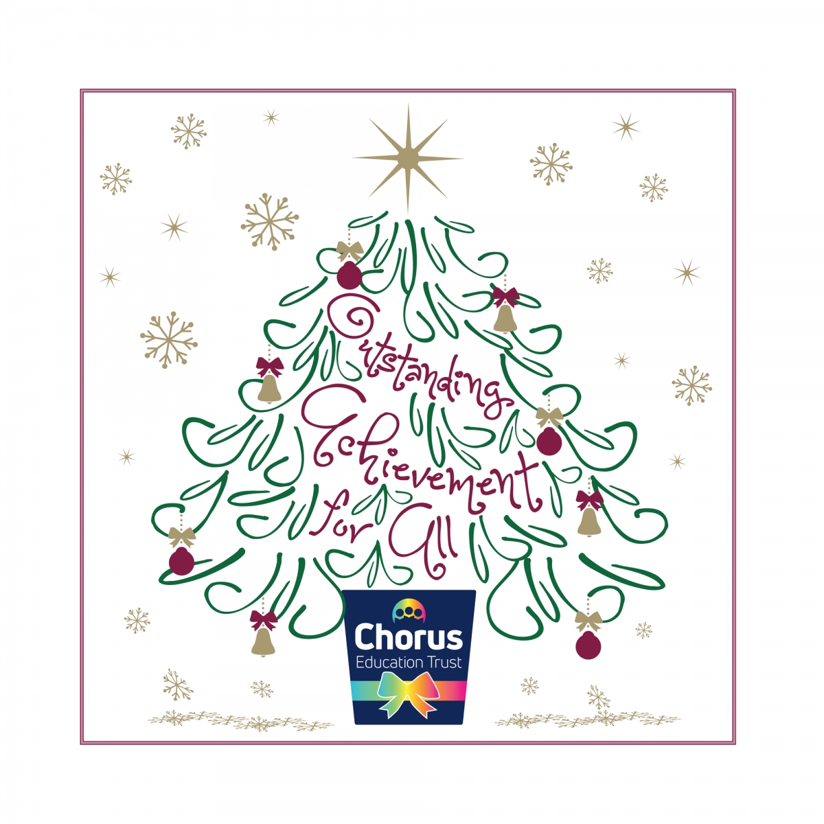 Chorus Christmas Tree - vector illustration