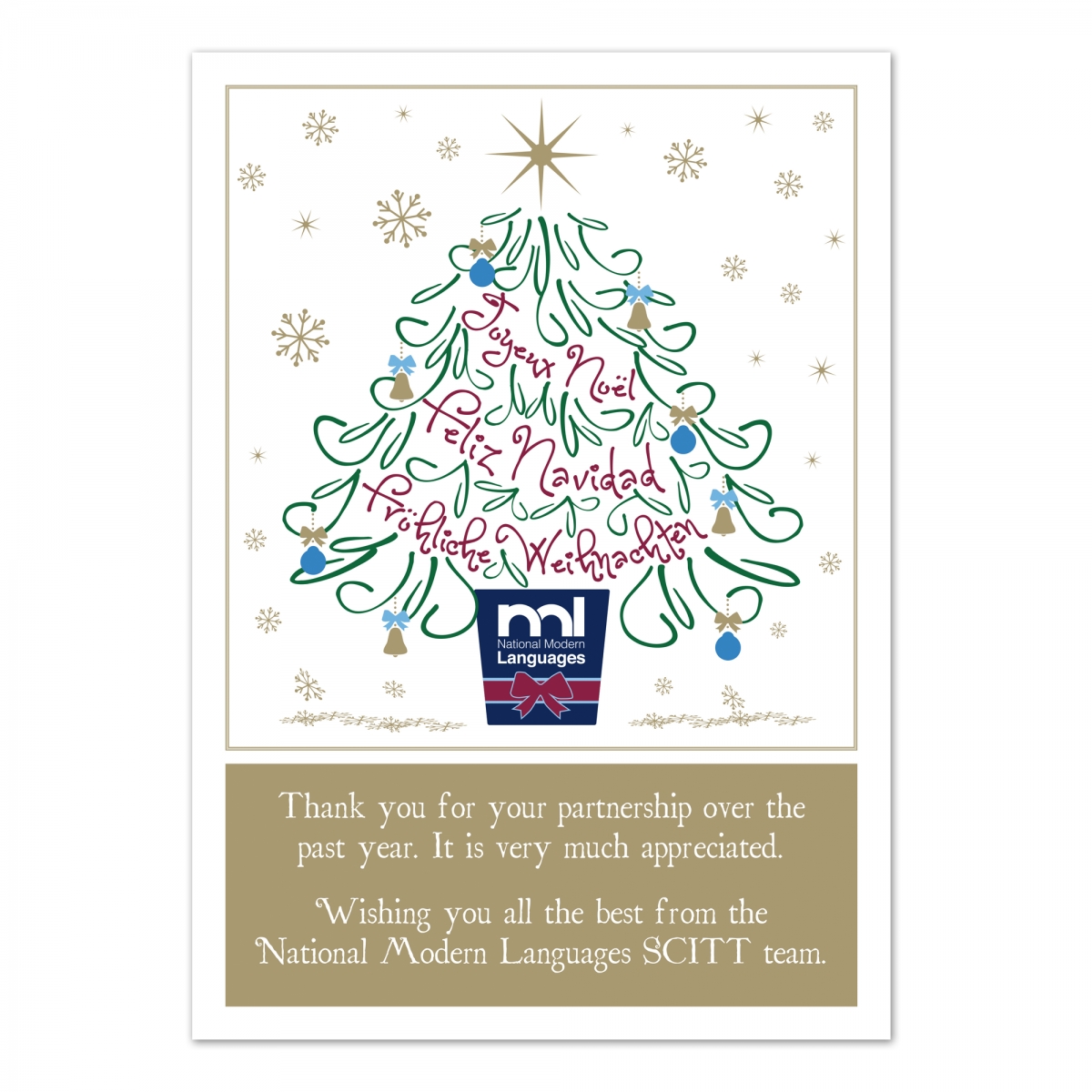 NML SCITT Christmas Card - digital upload for email and social media
