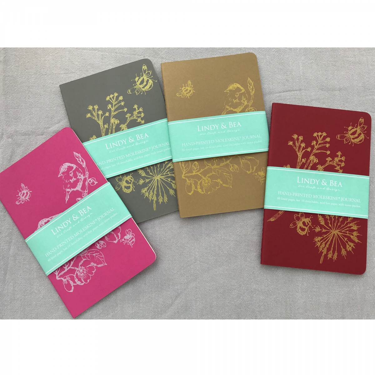 Moleskine Journals presented in Lindy & Bea wraps