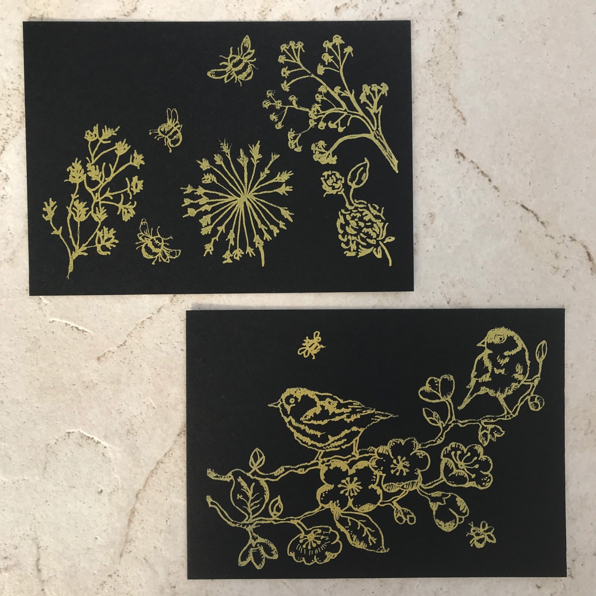 A6 notecards in 2 designs by Linda Keelan