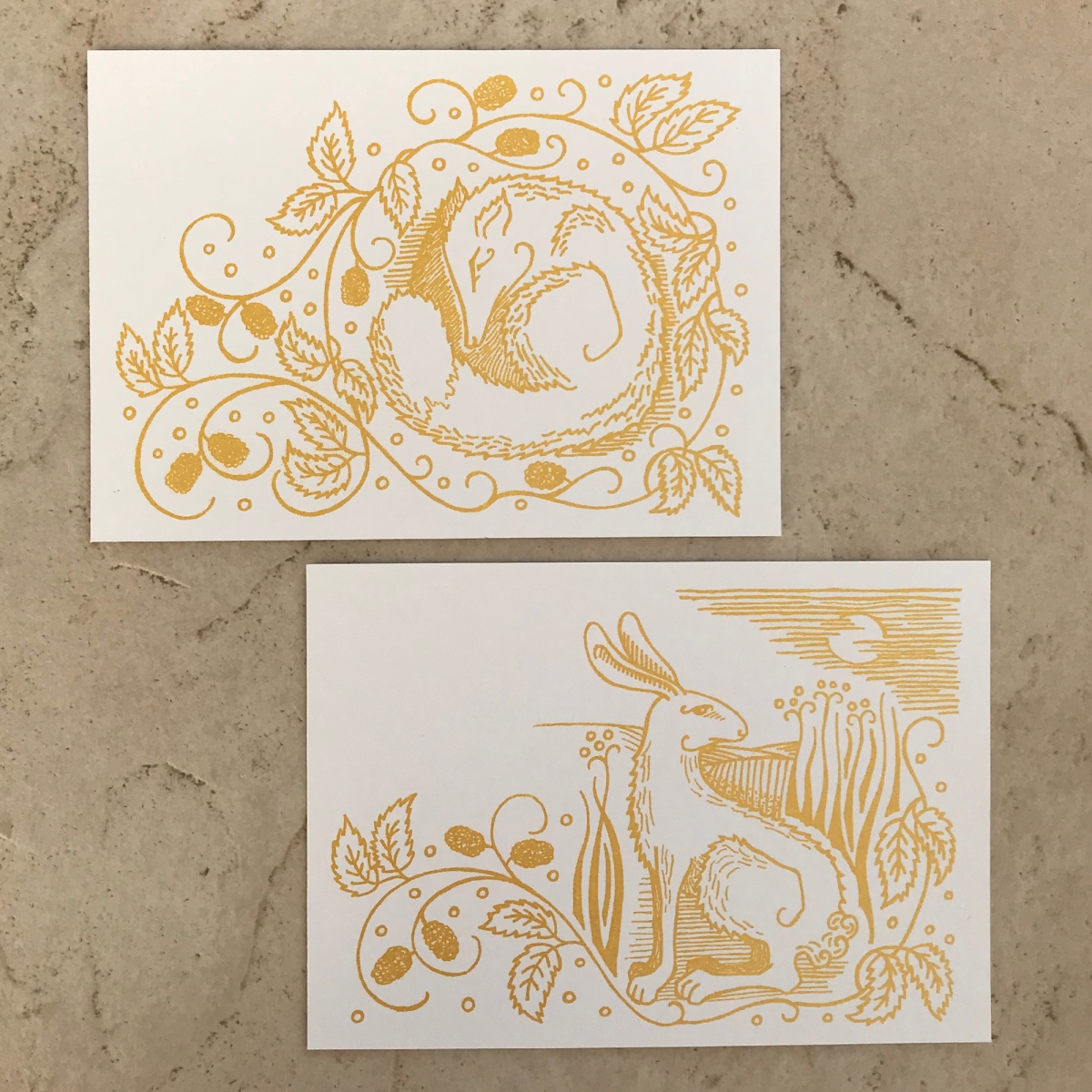 A6 notecards in 2 designs by Rachel Jarvis