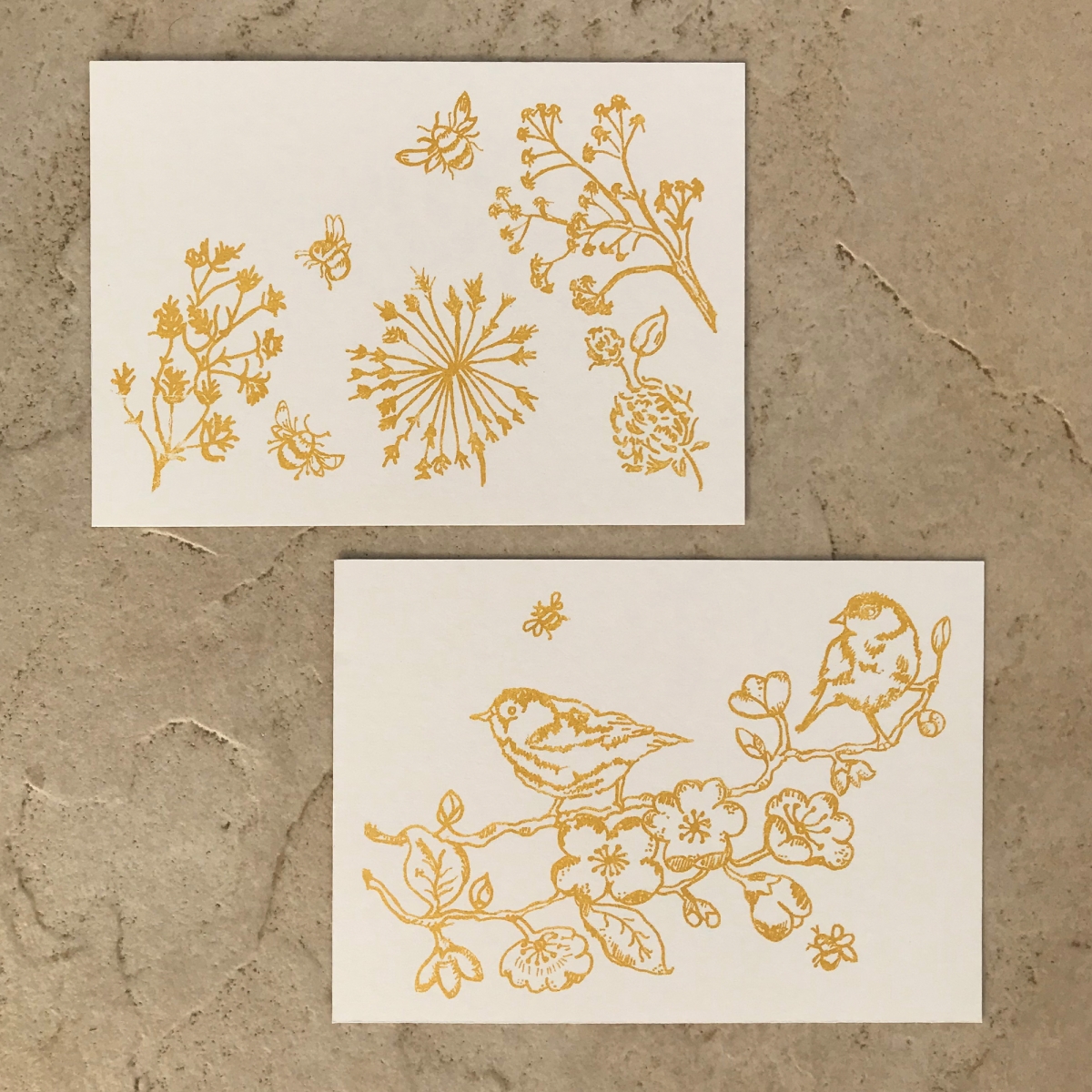 Notecards With Envelopes And Metallic Marker White Gold