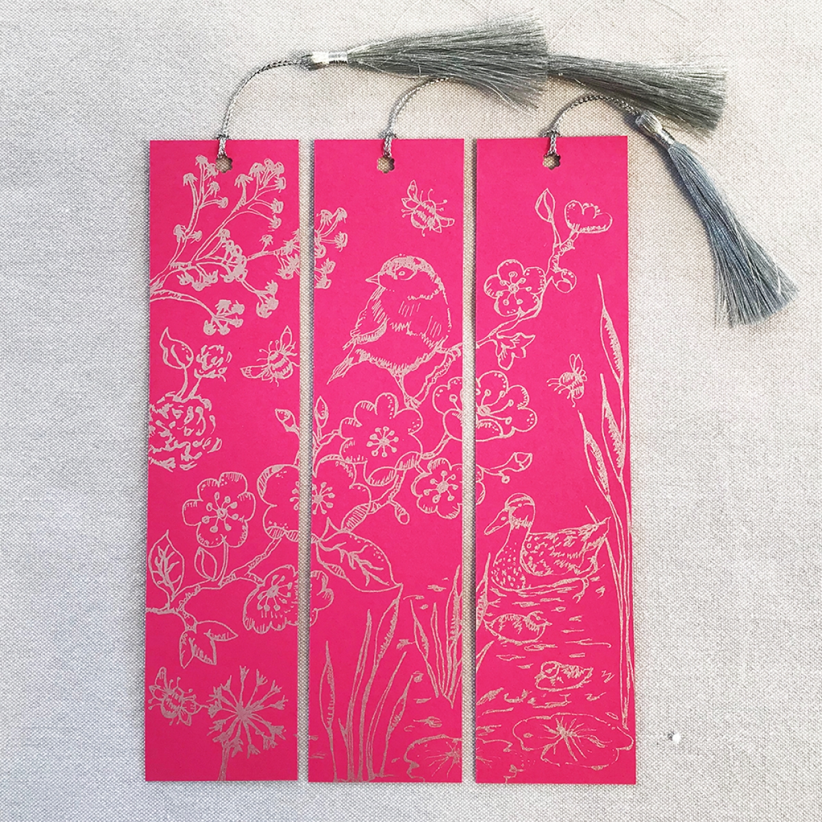 Triptych bookmarks by Linda Keelan