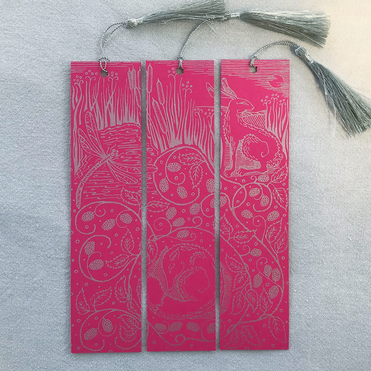 Triptych bookmarks by Rachel Jarvis