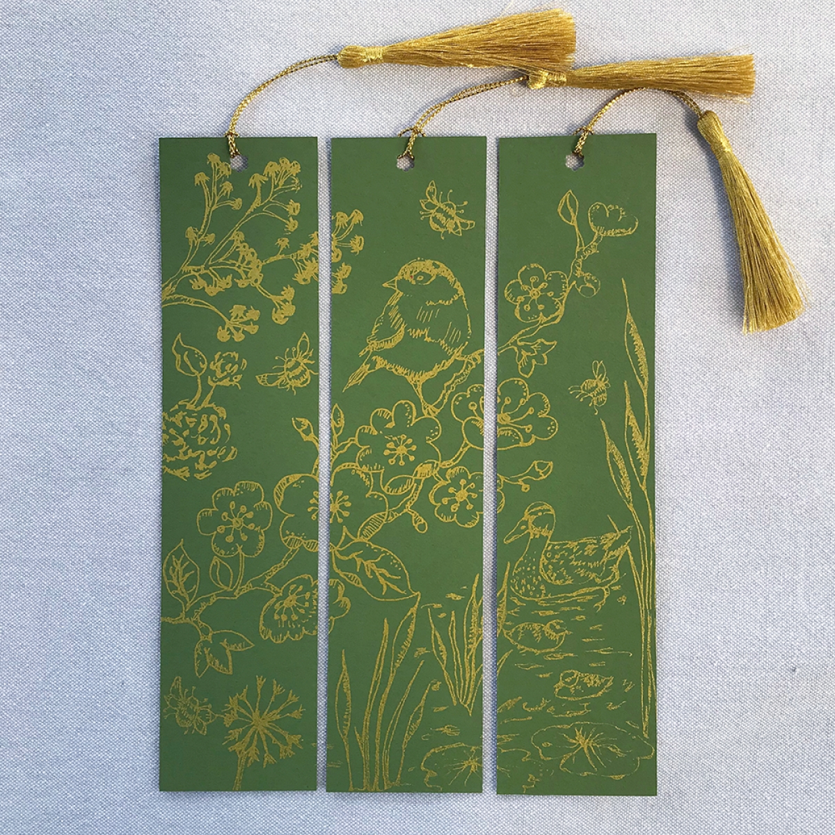 Triptych bookmarks by Linda Keelan