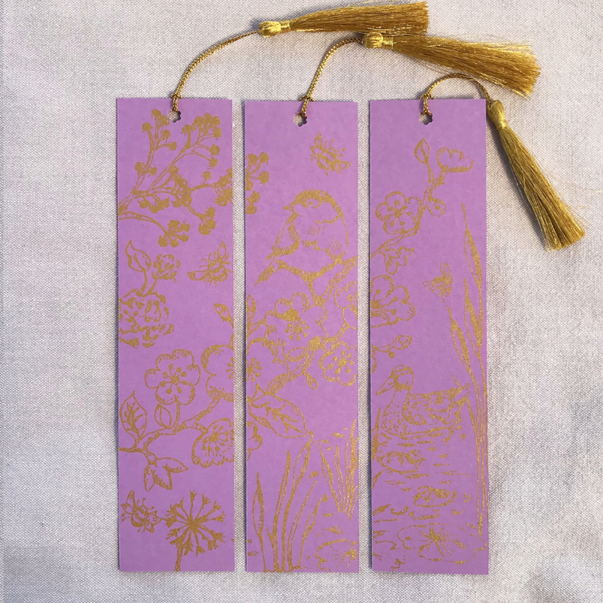Triptych bookmarks by Linda Keelan