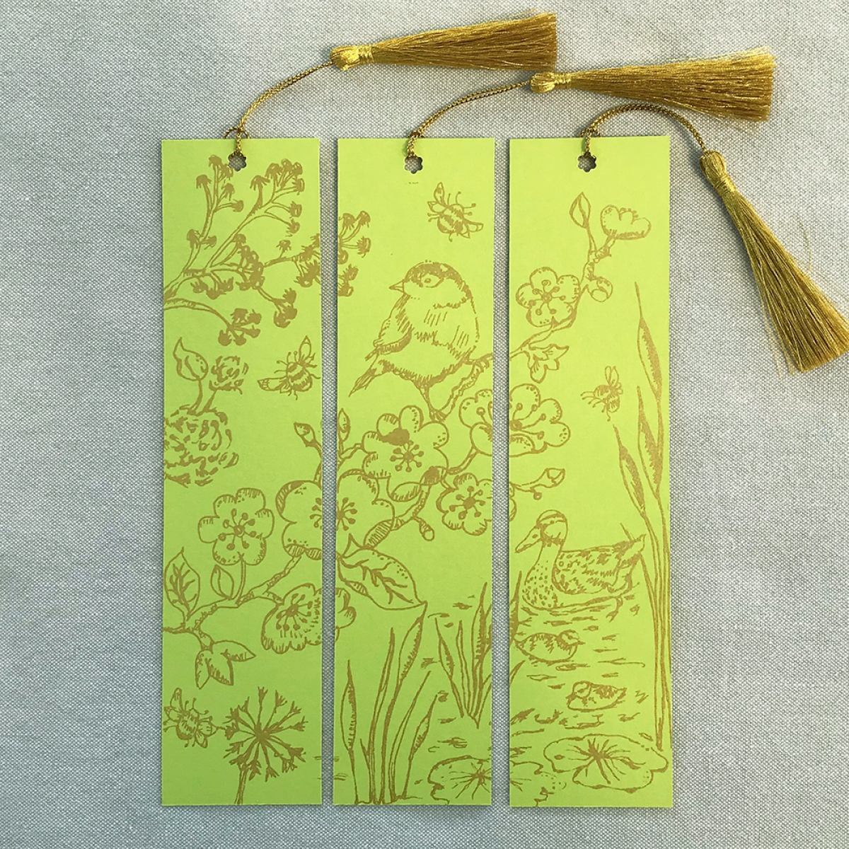 Triptych bookmarks by Linda Keelan