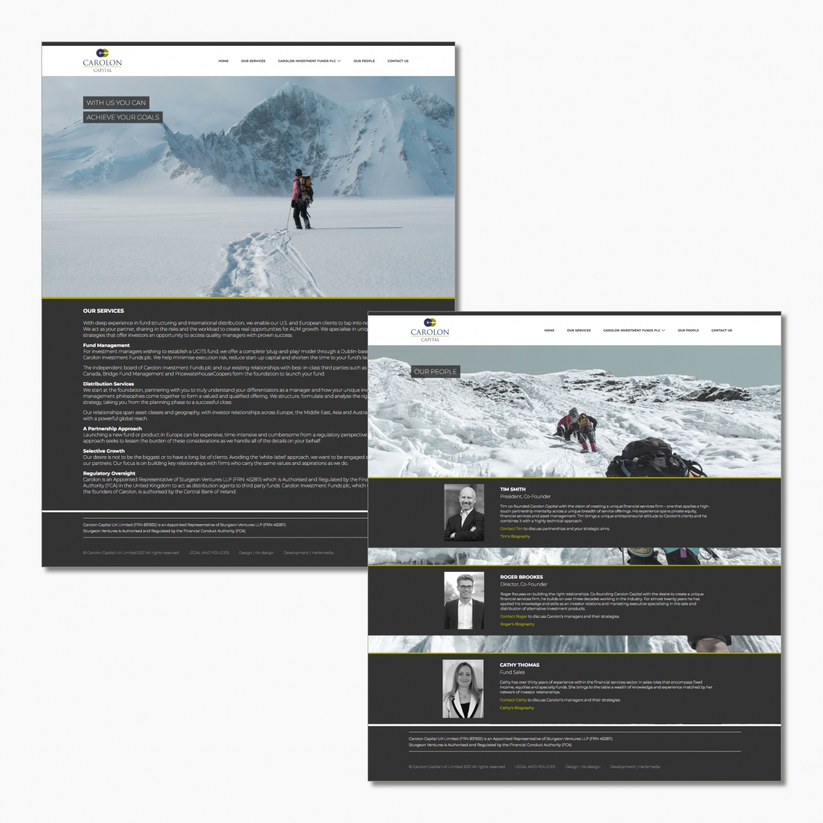 Concept, design and build of website - Our Services, Our People