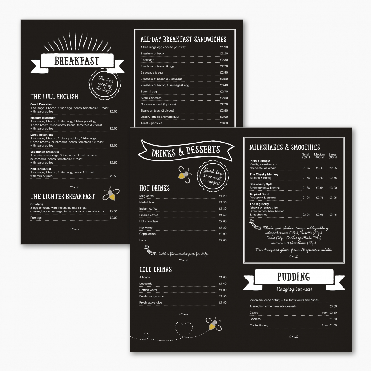 Menu boards