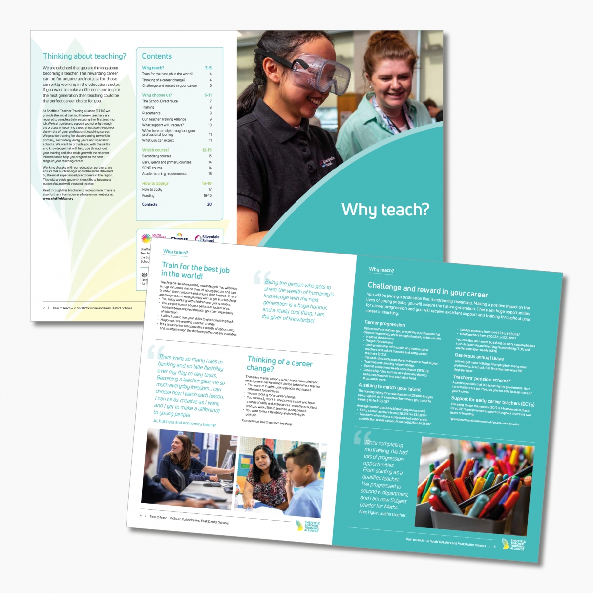 24 page 'Train to teach' brochure - spreads