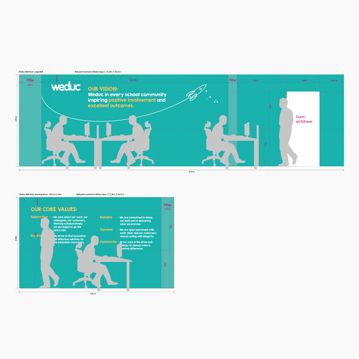 Weduc office - wall graphics