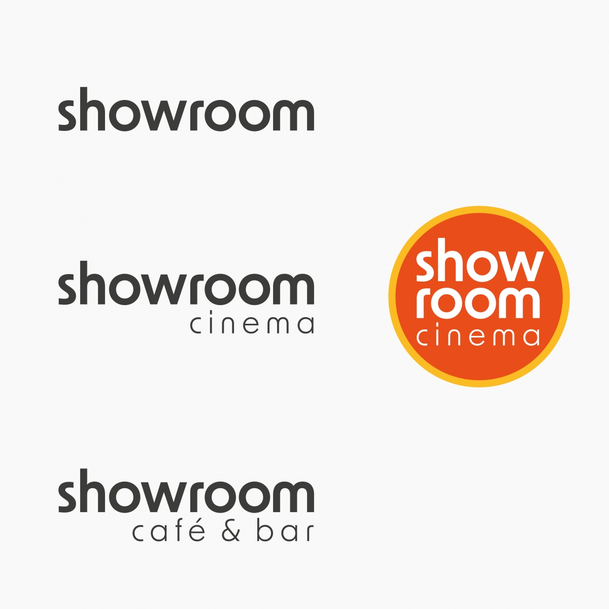 Showroom, Showroom Cinema and Showroom Café & Bar logos