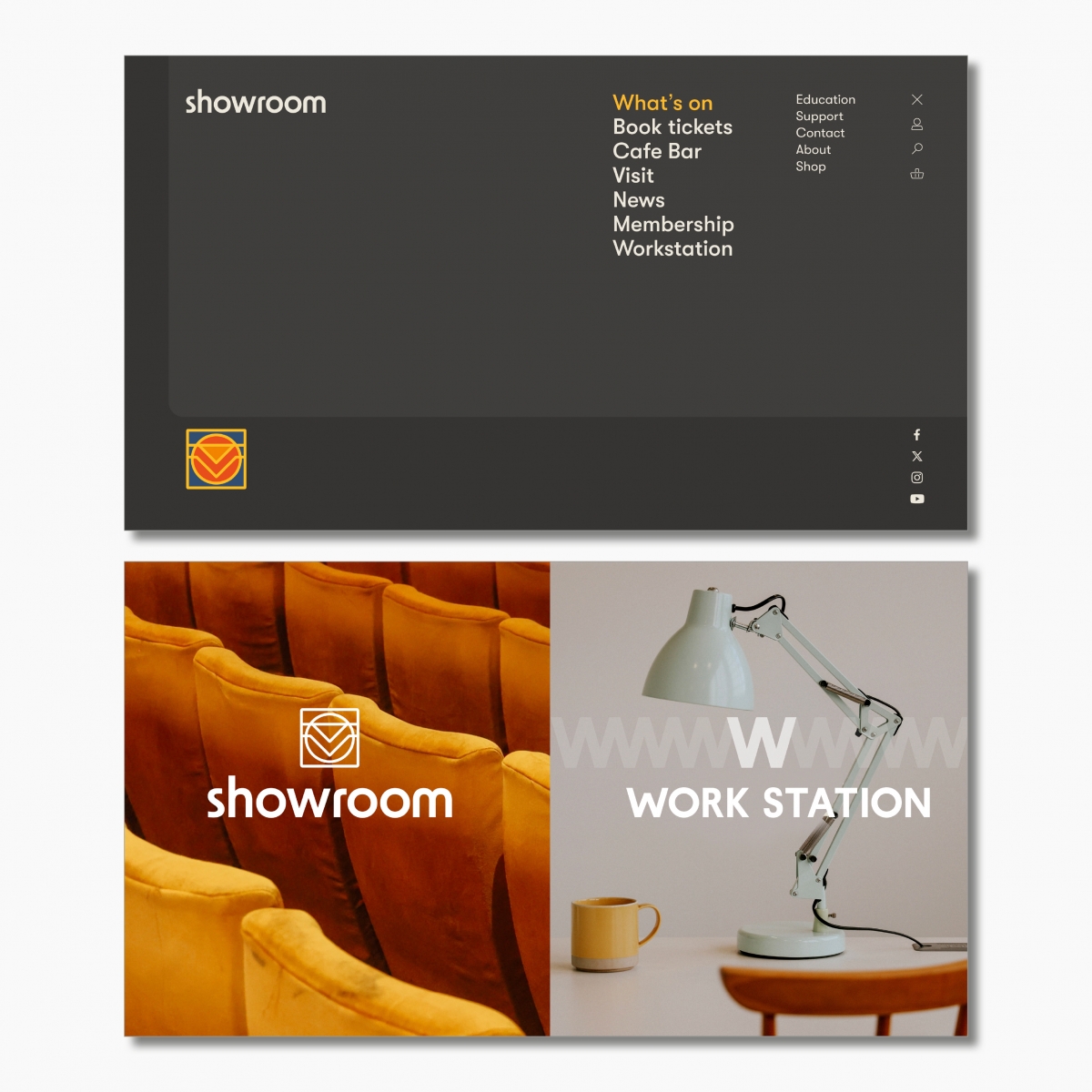 Website home page and Showroom/Workstation page