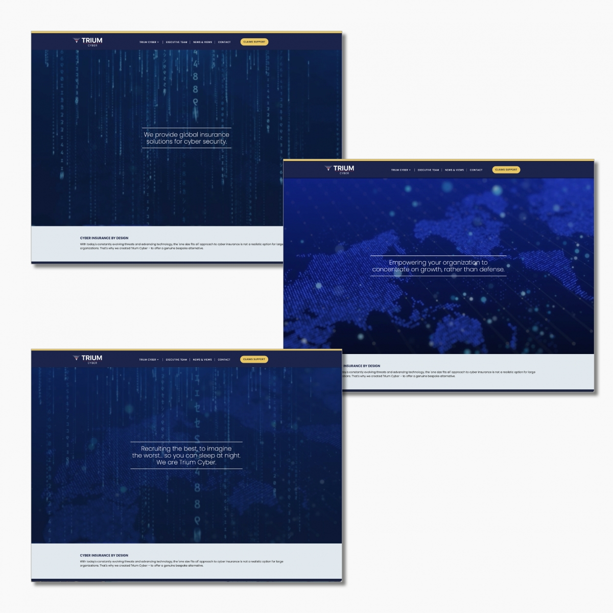 Trium Cyber website - home page