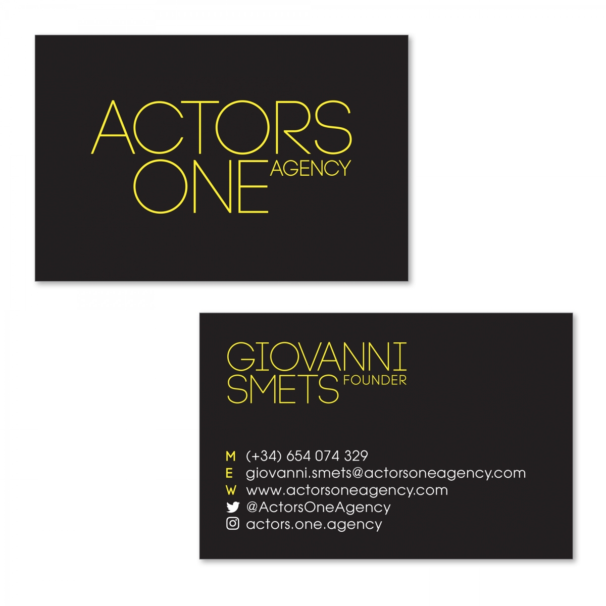 Double sided businesscards